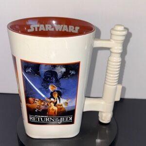 Star Wars Original Trilogy Movie Posters Mug Lightsaber Handle Lucasfilm